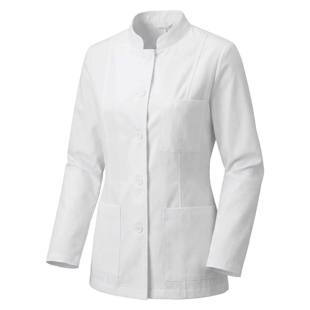 Women's Short Snap Lab Coat - MEi